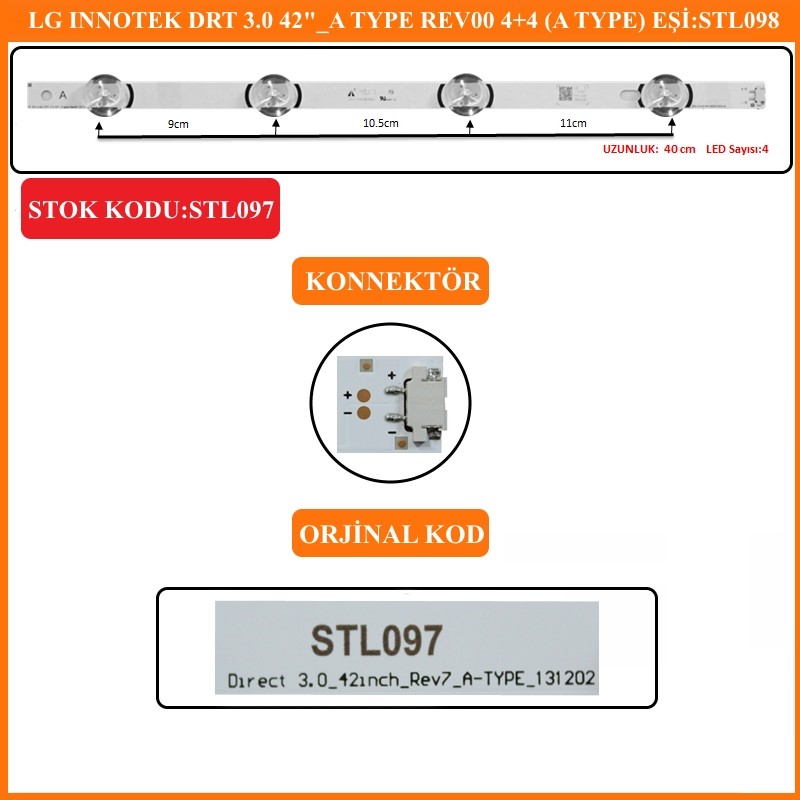Kit Led Completo LG Innotek DRT 3.0 42" LG 42LB570V 42LB580V 42LB5820 42LB5610